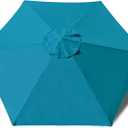 EliteShade USA 7.5FT Replacement Covers 6 Ribs Market Patio Umbrella Canopy Cover (CANOPY ONLY) (Teal-8)