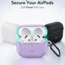 ESR for AirPods 4 Case, Compatible with Apple AirPods 4 Case (2024) (USB-C), Magnetic Lid, Full Drop Protection Cover with Carabiner, Cloud Series, Purple