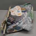 Blissful Diary Baby Play Gym & Activity Mat, 5 Developmental Zones Wooden Tummy Time Mat with 5 Detachable Sensory Toys for Motor Skills & Sensory Development, Baby Essentials Shower Gift (Gray Round)