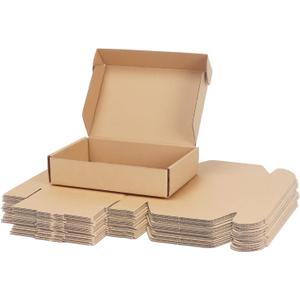 PHAREGE 9x6x2 inch Shipping Boxes Bulk 25 Pack Brown, Tab Lock Tuck Top Mailer Boxes for Packaging Small Business, Small Cardboard Gift Boxes for Wrapping Mailing Present