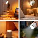 Rechargeable LED Desk Lamp, Magnetic Wall Mount LED Light, Dimmable Cordless Reading Lamp with Adjustable Brightness & 3 Color Modes for Reading, Working, Bedroom, Hallway