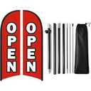 Open Flags for Businesses, 9.18FT Double-Sided