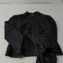 Lock and Love Women's Faux Leather Moto Biker Jacket Coat with Removable or Non-Removable Hood (X-Large, Wjc746a_black)