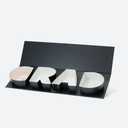 Geoto 21.1"x6"x2" Black/White/Navy Blue Creative Gift Packaging Idea Fillable GRAD Letter Shaped Gift Boxes Wrapping Basket Packaging Boxes(Black)