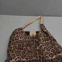 Oweisong Leopard Tote Bag for Women Suede Leather Cheetah Print Hobo Shoulder Bag Large Vintage Satchel Handbag (Khaki)