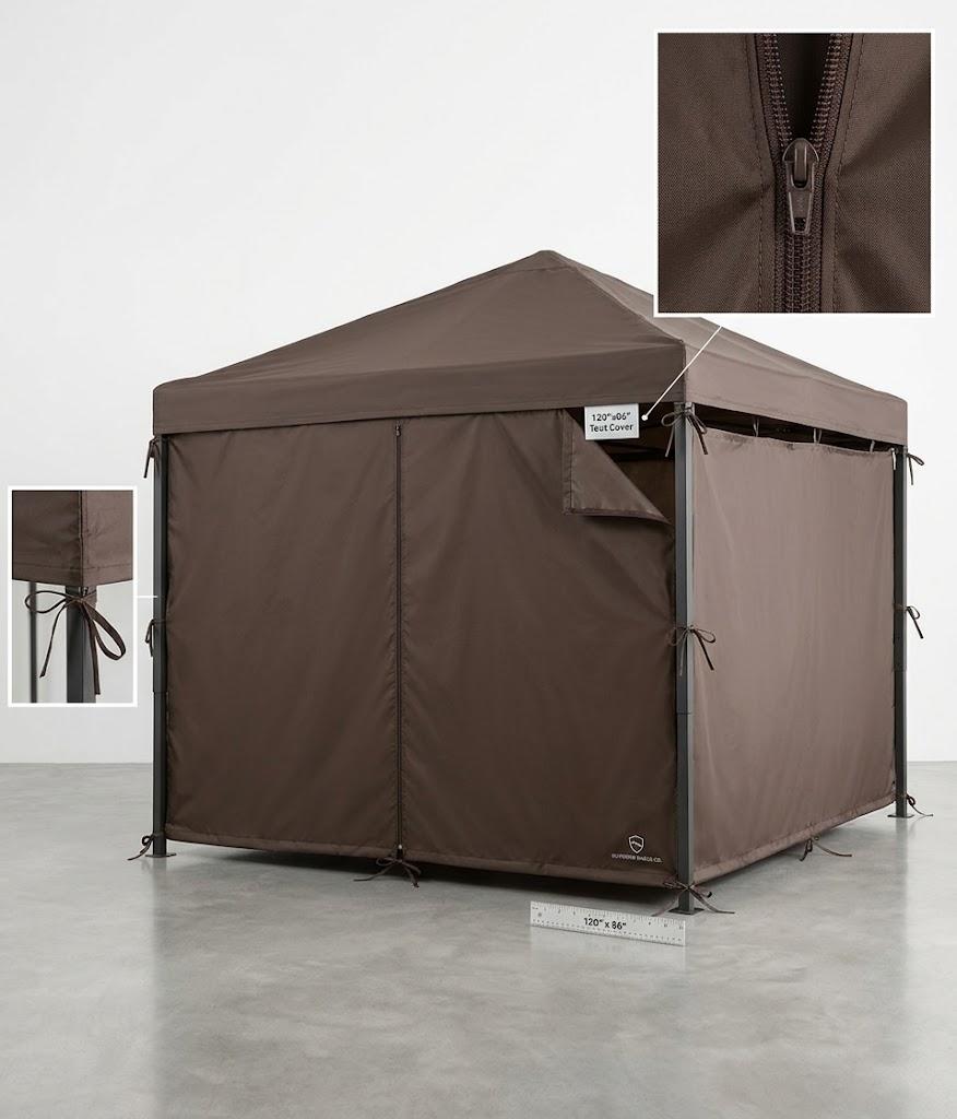 Tent Cover Brown 120"x86" zippered 