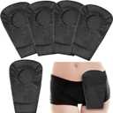 4 Pcs Black Ostomy Bag Cover Ostomy Pouch Cover Odor Control Stretchy Bag Washable Pouch Liner for Women Men Lightweight Care Protector Protective(2.8 Inch Diameter)