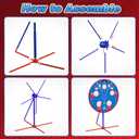 Spider Upgraded 2-in-1 Shooting Games Toys: Rotating Target, 2 Air Blasters & 24 Foam Balls, Bean Bag Toss Game for Kids, Indoor Outdoor Yard Party Games for Boys Girls 4 5 6 7 8 9 10+ Year Old Gift