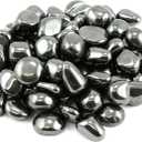 1lb Bulk Tumbled Hematite Stones from Brazil - Small 1/4"-1/2" Polished Natural Crystals for Reiki Crystal Healing