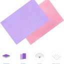 Double Sided Sewing Self Healing Cutting Mat 24 x 36 Inches, A1 Size Craft Sewing Cutting Mat for Crafts and Fabric, Purple & Pink Design