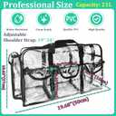 20" Large Clear Tote Makeup Carry On Bag for Travel, Clear Duffle Toiletry Cosmetic Bag Professional Organizer Bags for Make up Set Artist Work Beach Gym