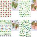3 x 12 Sheets St Patricks Day Nail Art Stickers - Irish Shamrock 3D Self Adhesive Nails Designs - Green Glitter Nail Stickers for St Patricks Day Accessories for Women - DIY Holiday Nails Decorations