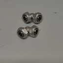 2PC 3/4 Elbow Air Piping Fittings, Brass-Nickel Plated, 200PSI, Air Fittings For Shop Garage Compressed Air line System Kit