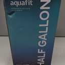 AQUAFIT Half Gallon Water Bottle with Time Marker - Straw & Chug Lid - BPA Free Gym Water Bottle with Straw - Big Gallon Jug (Clarity, 64 oz - 2in1 Lid)