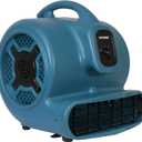 XPOWER X-830 Pro 1 HP 3600 CFM Centrifugal Air Mover, Carpet Dryer, Floor Fan, Blower, for Water Damage Restoration, Janitorial, Plumbing, Home Use Blue