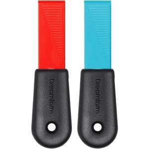 Dreamfarm Cleana 2-in-1 Self-Sharpening Cleaning Scraper & Hook Scraper, Safe for Non-Stick - Pack of 2, Party Mix