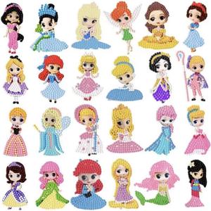 Diamond Art Kits for Kids & Girls & Boys, Arts & Crafts for Kids Ages 4-8,Craft Kits for Ages 8-12, Mosaics Bead Art,Painting Kits,Princess Gem Art Kits for Grils Boy Birthday Party Gift Toy