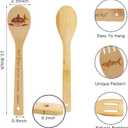 5PCS Shark Wooden Cooking Spoons Set Bamboo Cooking Spoons
