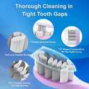 Kuicur Sonic Electric Toothbrush for Adults & Kids, Rechargeable Electric Toothbrush with 10 Brush Heads & Travel Case, Teeth Whitening, Holder, Charge for 120 Days - Purple
