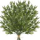 5 Stems Artificial Fall Greenery  14.6" Olive Leaf Stems for Autumn Floral Arrangements, Thanksgiving Centerpieces, Fall Decor Bouquets, Olive Green