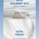 Mulberry Silk Pillowcase for Hair and Skin, SGMSILK 22 Momme Natural Silk Pillow Cases with Zipper, 6A Soft and Smooth Single Sided Pure Silk Pillow Cover (White, King 20"x36")