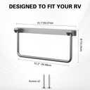 SKTYANTS 12 Inch Wall Mounted RV Shoe Rack Foldable Aluminum Shelf Camper Trailer Shoe Holder Organizer with Screws Accessories (4 Pack)