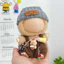 Doll Clothes, 3-Piece Cute Style Set for 5.91"-6.69" Dolls, Premium Doll Outfit with Accessories, Brown Romper + Gray Hat + Small Camera, Just Clothes