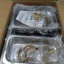 Chafing Dish Buffet Set 4, 9.5 QT Stainless Steel Chafing Dishes for Buffet Elegant Gold and Silver Colors Catering Chafer Warmer Set with Full,Half,1/3 Food Pan, For Parties Wedding