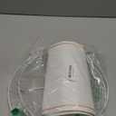 Lampshades Set of 2 for Table Lamps, Floor Lamps, Fabric White Lamp Shades 11.6" Top x 12.6" Bottom x 9.8" High, Drum Lampshades(Spider Fitter), Medium Lamp Shades Replacement, Easy Assembly Required (White with Brown Rim)