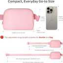 Cross Body Fanny Pack for Women,Fashion Waist Packs Crossbody Bags,Belt Bag with Adjustable Strap - Peach