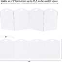 Clear Acrylic Freestanding Dog Gates for The House Folding 4-Panel Pet Gates for Doorways, Stairs, and Rooms, Transparent Indoor Barrier for Dogs, Puppies, and Cats, 4 Panel - 80''W x 24''H