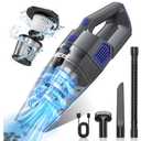 Handheld Vacuum Cordless, 15000PA Strong Suction Hand Held Car Vacuum Cleaner Rechargeable, Portable Hand Vacuum with Multi-Nozzles & Washable Filter for Home Office, Car, Pets