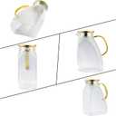 Glass Pitcher, Mituer 60oz Glass Water Pitchers with Handle and Lid, Tea Pitcher for Fridge, Iced Tea, Coffee Milk, Juice