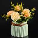 Artificial Flower Plants Mini Fake Hydrangea Flowers in Pot for Home Decor Party Wedding Office Patio Table Desk Decoration, Set of 4, Size: 3.3''(Diameter) x 5.5''(Tall)