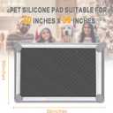 ELEGX Pee Pads Tray 30 X 36 Inches, Silicone Dog Bedpan Tray, High Edge Puppy Pad Holder Tray for Easy to Clean and Spill Free Dog Bedpan Training Pad Tray with Fixing Buckle