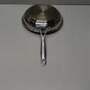 Cuisinart 8-Inch Open Skillet, Stainless Steel Skillet with Lid, Large Kitchen Pan, Dishwasher Safe, Compatible with Induction, Electric, Gas Cooktops, Oven Safe Saucepan, Cool Grip Handles