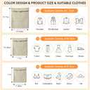 6-Piece Bag, Durable Cotton Mesh Laundry Bag, Sturdy Zipper, Breathable Mesh, Exquisite Laundry Bag for Underwear, Clothes, Pants, Shoes and Socks