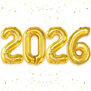KatchOn, Gold 2026 Balloons for Graduation Decor - 16 Inch | 2026 Balloon Numbers for 2026 Graduation Decorations | 2026 Gold Balloon | Graduation Decorations Balloons | Graduation Party Decorations
