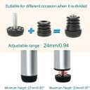 uxcell Leveling Feet 1" 25mm OD Round Insert Furniture Adjustable Leveler 8 Sets