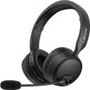 LEVN Bluetooth Headset with Mic & Mute Button, 60 Hrs Noise Cancelling Wireless Headset with Multipoint Connect to Cell Phone/Tablet/PC/Laptop