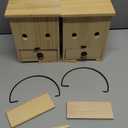 Carpenter Bee Traps for Outside 2 Pack Durable, Weather-Resistant, Eco-Friendly Wooden Wasp Trap for Outdoor Use