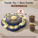KADTC Dog Puzzle Toy, 3 Levels of Step-by-Step Challenge, Spin to Release Treat Dispenser, Slow Feeder & Mental Stimulation Enrichment Toy for Small Medium Large Dogs
