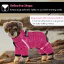 AOFITEE Dog Coat, Waterproof Dog Jacket for Winter, Warm Fullbody Dogs Snowsuit, Winter Coat for Small Dogs, Zip Up Pet Puffer Jacket Fleece Vest, Outdoor Reflective Cold Weather Pet Coats, Medium