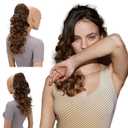 CAISHA 18" Hairpiece Ponytail Extensions Voluminous Wavy Brown Mix PH12