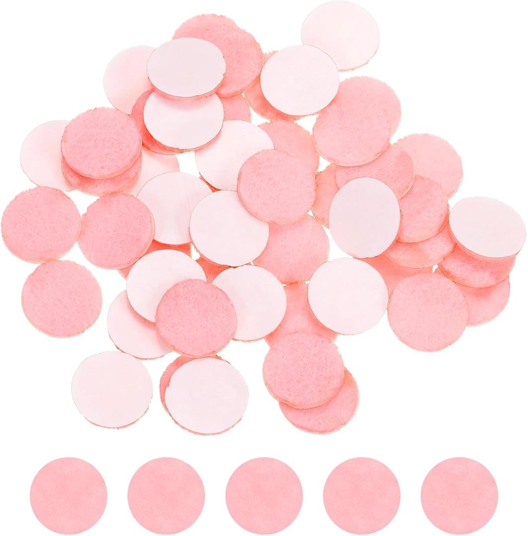 uxcell 50 Pcs Adhesive Felt Circles, 3/8" Round Non-Woven Felt Pads Stickers Dots Pre Cut for DIY Crafts Sewing Handcraft Costume Holiday Decoration, Pink