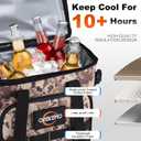 Insulated Cooler Backpack, 35 Can / 25L Large Camping Backpack for Outdoor, Beach, Picnic - Soft Lightweight Leakproof Cooler Backpack for Women and Men (Camo Brown, 25L)