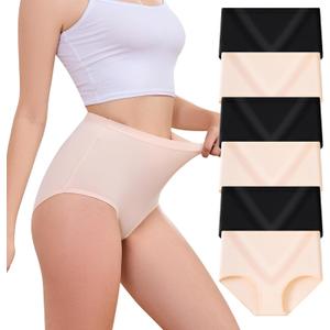 Womens Underwear Pack,C Section High Waisted Tummy Control Moisture-Wicking Brief Underwear,plus size Panties 6Packs (3X-Large)