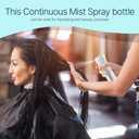 BeautifyBeauties Spray Bottle For Hair Continuous Mister Spray Bottle for Hairstyling (White, 10.1 Ounces)
