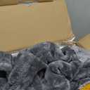 WOOMER Heated Blanket Full Size Electric Blanket 77"x 84", Soft Faux Fur Fast Heating Blanket, 10 Heating Levels & 0.5-12H Auto Off, Over-Heat Protection, ETL Certification (Marble Grey)