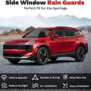 Canvcle Rain Guards - Window Visors Compatible with 2023-2025 2026 Kia Sportage Accessories, Outside-Mount Tape-On Side Window Wind Deflectors, Vent Visors Shades Rainproof 4PCS